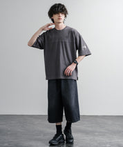 THE NORTH FACE WHITE LABEL STITCH DYEING S/S R/TEE オーバーサイズステッチラインワンポイントロゴピグメント加工半袖Tシャツ 16163