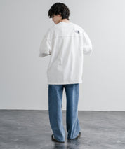 THE NORTH FACE WHITE LABEL STITCH DYEING S/S R/TEE オーバーサイズステッチラインワンポイントロゴピグメント加工半袖Tシャツ 16163