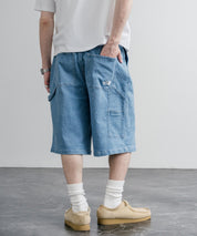THE NORTH FACE WHITE LABEL BRIS DENIM SHORTS ロゴ刺繍ワイドデニムイージーショートパンツ 16164