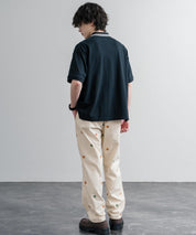 HOUSTON TWILL ALLOVER EMB EASY PANTS コットンツイル総柄刺繍イージーテーパードチノパンツ 16178