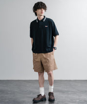 HOUSTON TWILL ALLOVER EMB EASY SHORTS コットンツイル総柄刺繍イージーワイドショートパンツ 16179