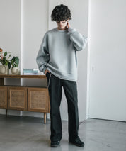 オーバーサイズダンボールニットフェイクレイヤードプルオーバートレーナー 16184