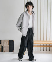 オーバーサイズダンボールニットフルジップパーカー 16185