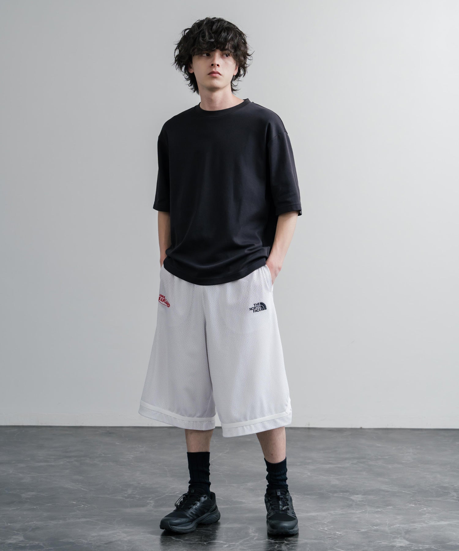 日本未展開モデル THE NORTH FACE ザ・ノースフェイス AERONET SHORTS メッシュハーフワイドパンツ/ショートパンツ 16186