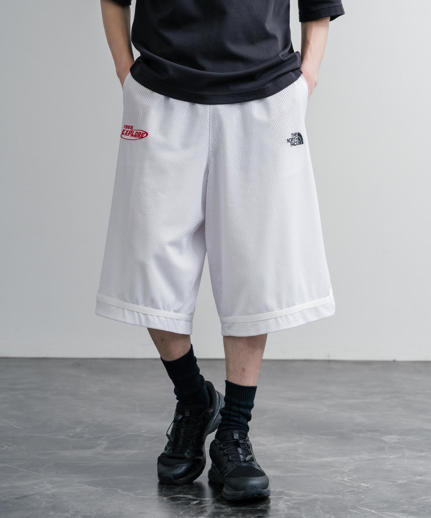 日本未展開モデル THE NORTH FACE ザ・ノースフェイス AERONET SHORTS メッシュハーフワイドパンツ/ショートパンツ 16186