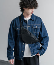 MEI メイ STANDARD MOON SHOULDE ワンポイントロゴ刺繍三日月型ボディバッグ/ウエストポーチ/ショルダーバッグ 16190