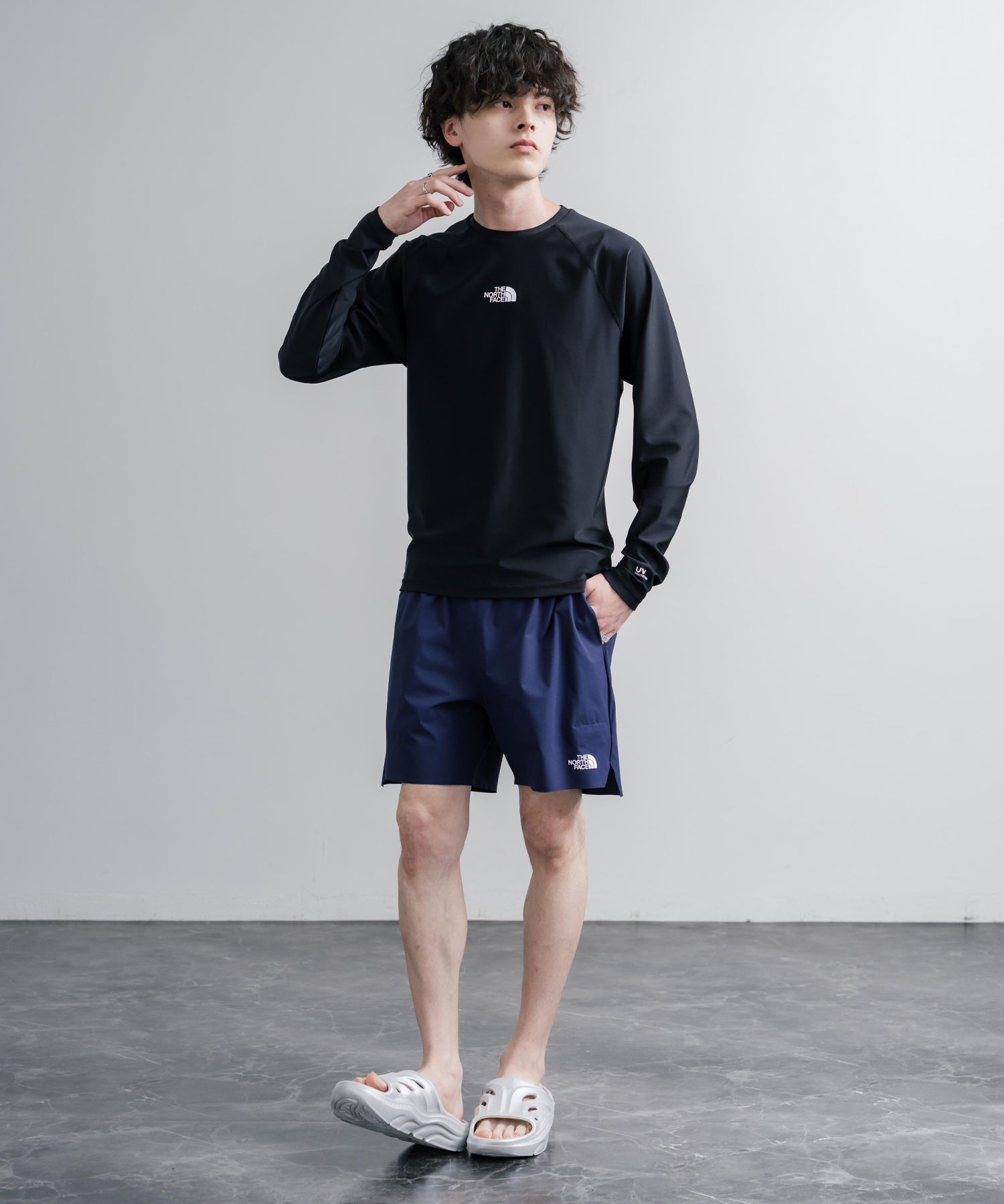 THE NORTH FACE ザ・ノースフェイス M'S ESSENTIAL L/S RASHGUARD 接触冷感ラッシュガード/多機能長袖カットソー 16206