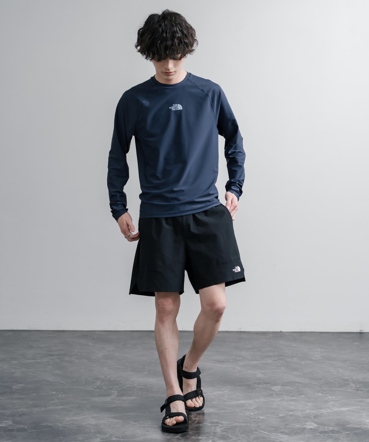 THE NORTH FACE ザ・ノースフェイス M'S ESSENTIAL L/S RASHGUARD 接触冷感ラッシュガード/多機能長袖カットソー 16206