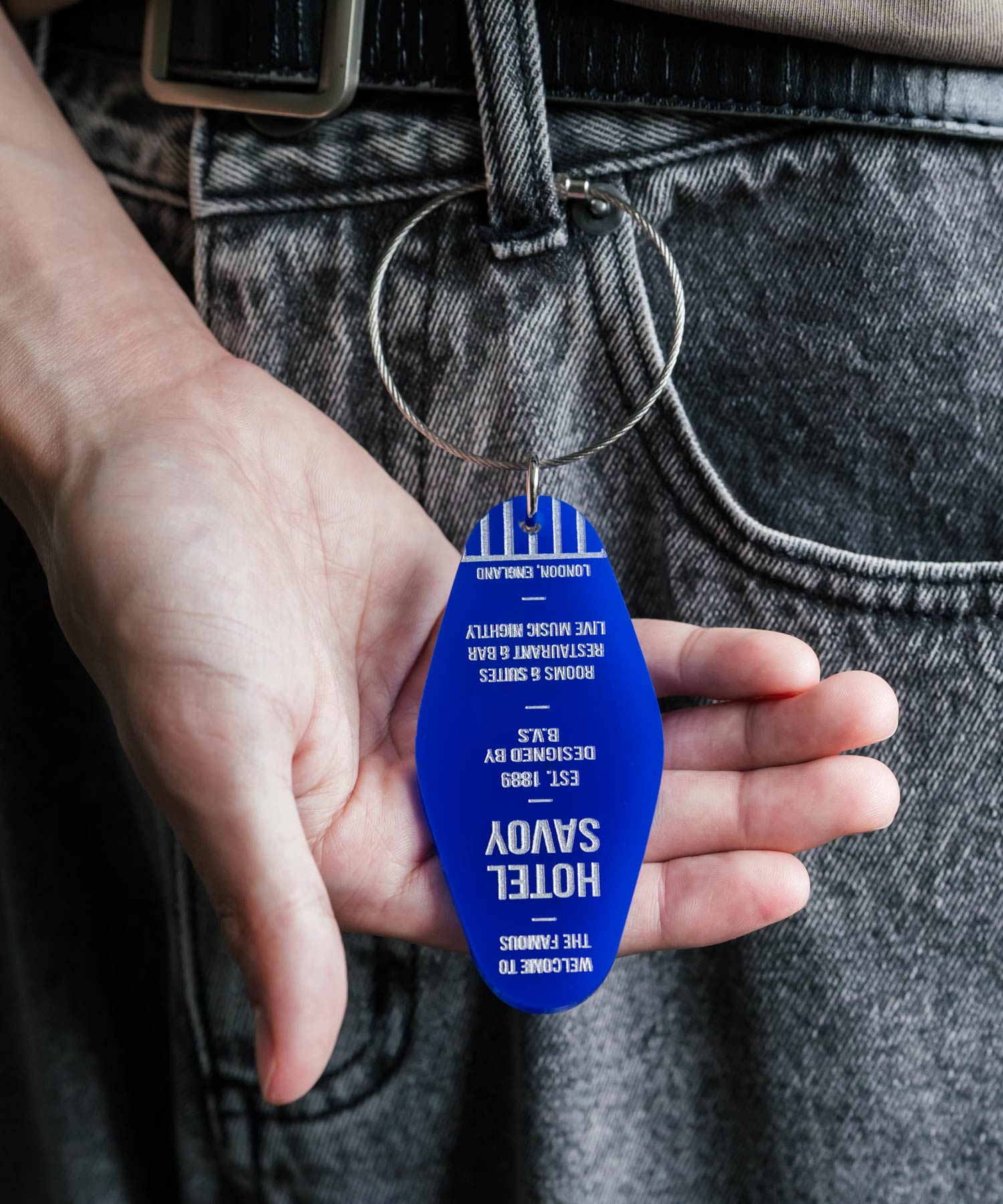 Butler Verner Sails 日本製 CHECK IN KEY TAG ワイヤーリングアクリルキーホルダー JA-3088 16239