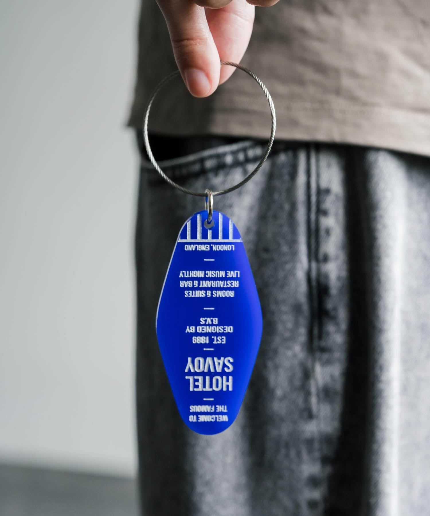 Butler Verner Sails 日本製 CHECK IN KEY TAG ワイヤーリングアクリルキーホルダー JA-3088 16239