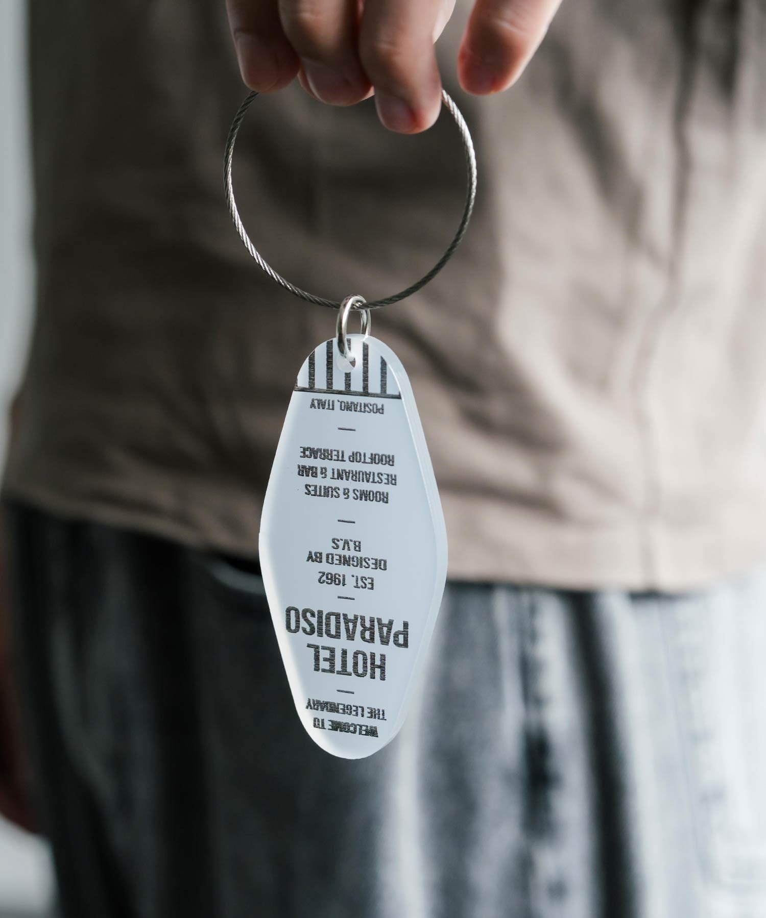 Butler Verner Sails 日本製 CHECK IN KEY TAG ワイヤーリングアクリルキーホルダー JA-3088 16239