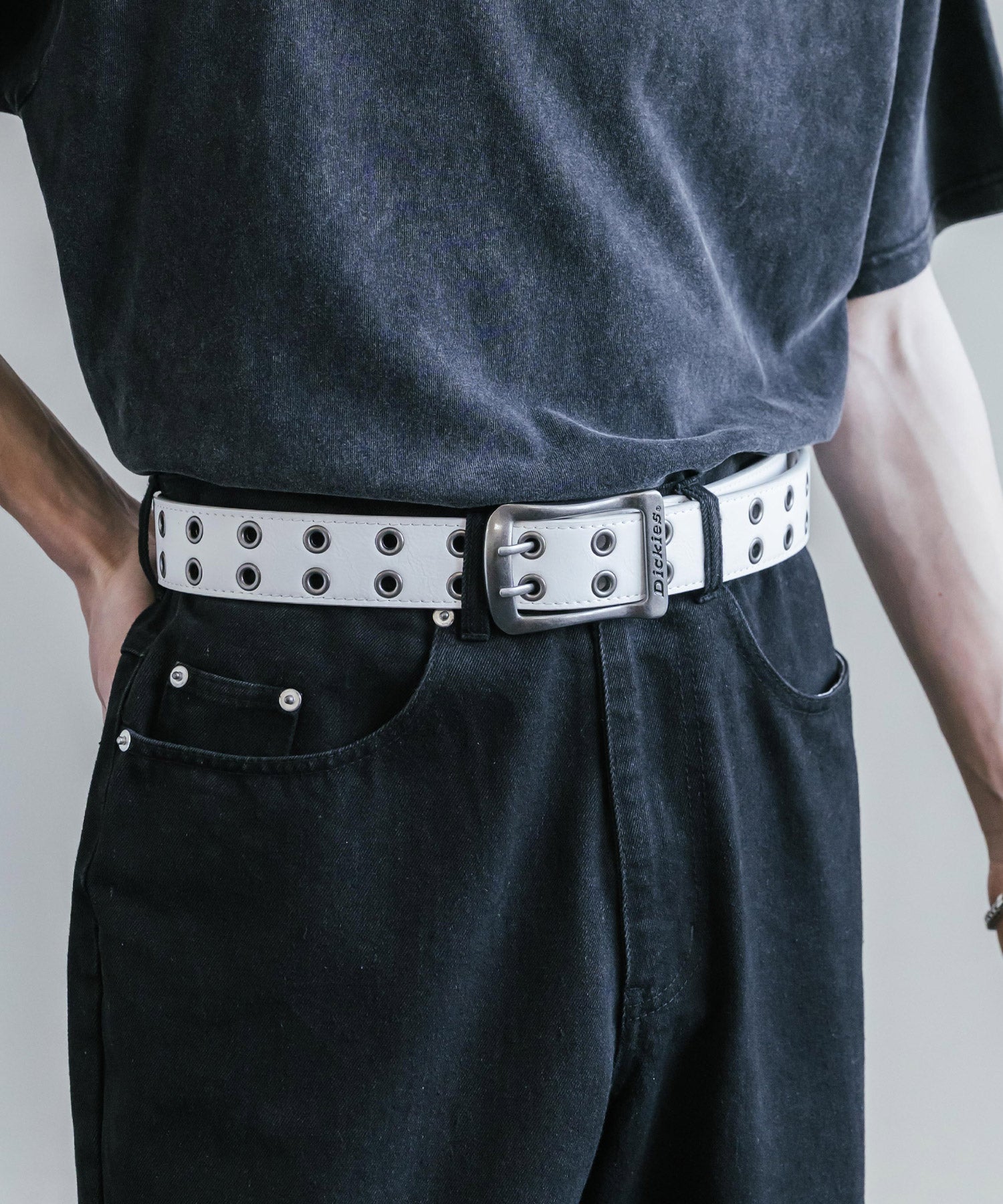 Dickies ディッキーズ 40mm スクエアバックル ダブルハトメベルト