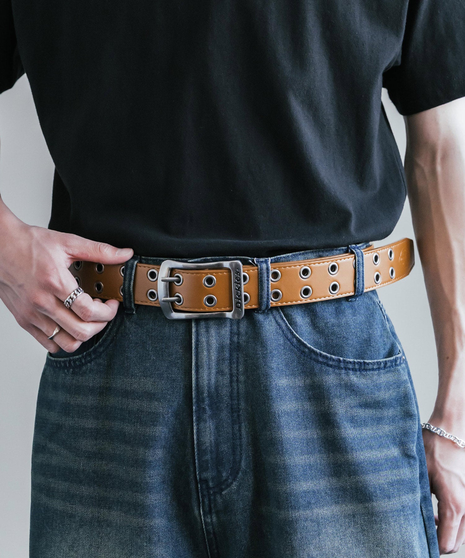 Dickies ディッキーズ 40mm スクエアバックル ダブルハトメベルト 16240