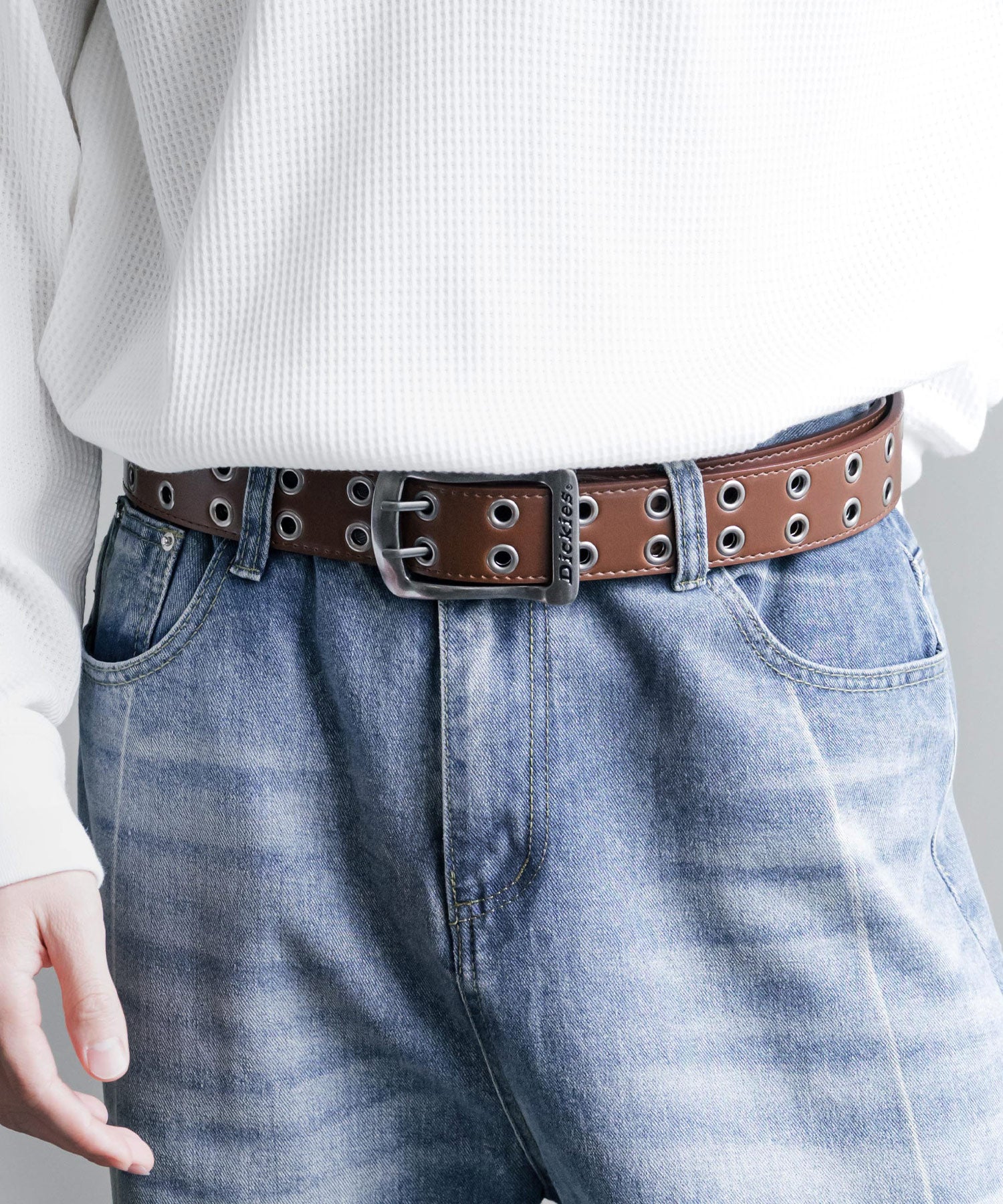 新色追加 Dickies ディッキーズ 40mm スクエアバックル ダブルハトメベルト 16240