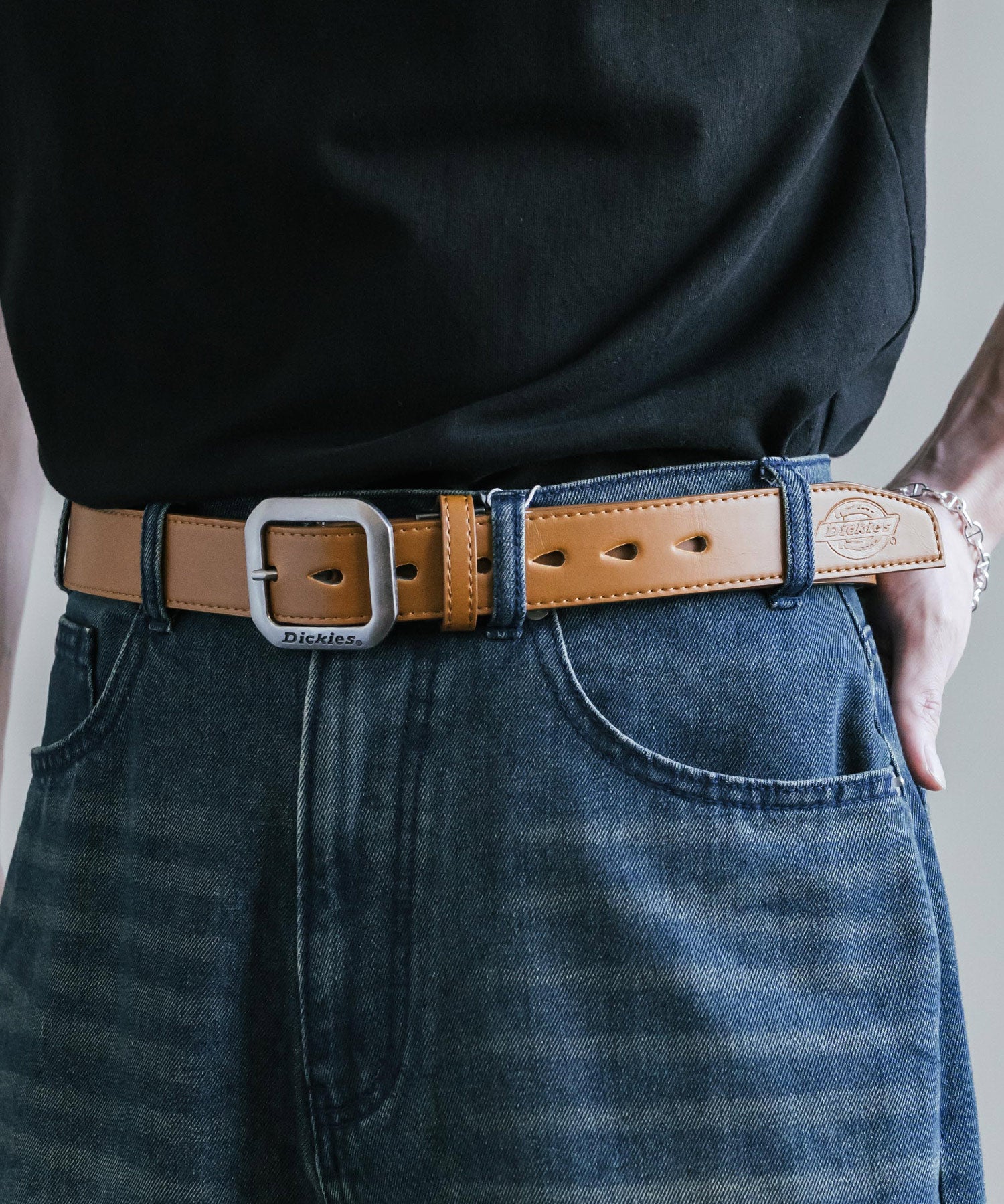 Dickies ディッキーズ 35mm スクエアバックルプレーンベルト 16241