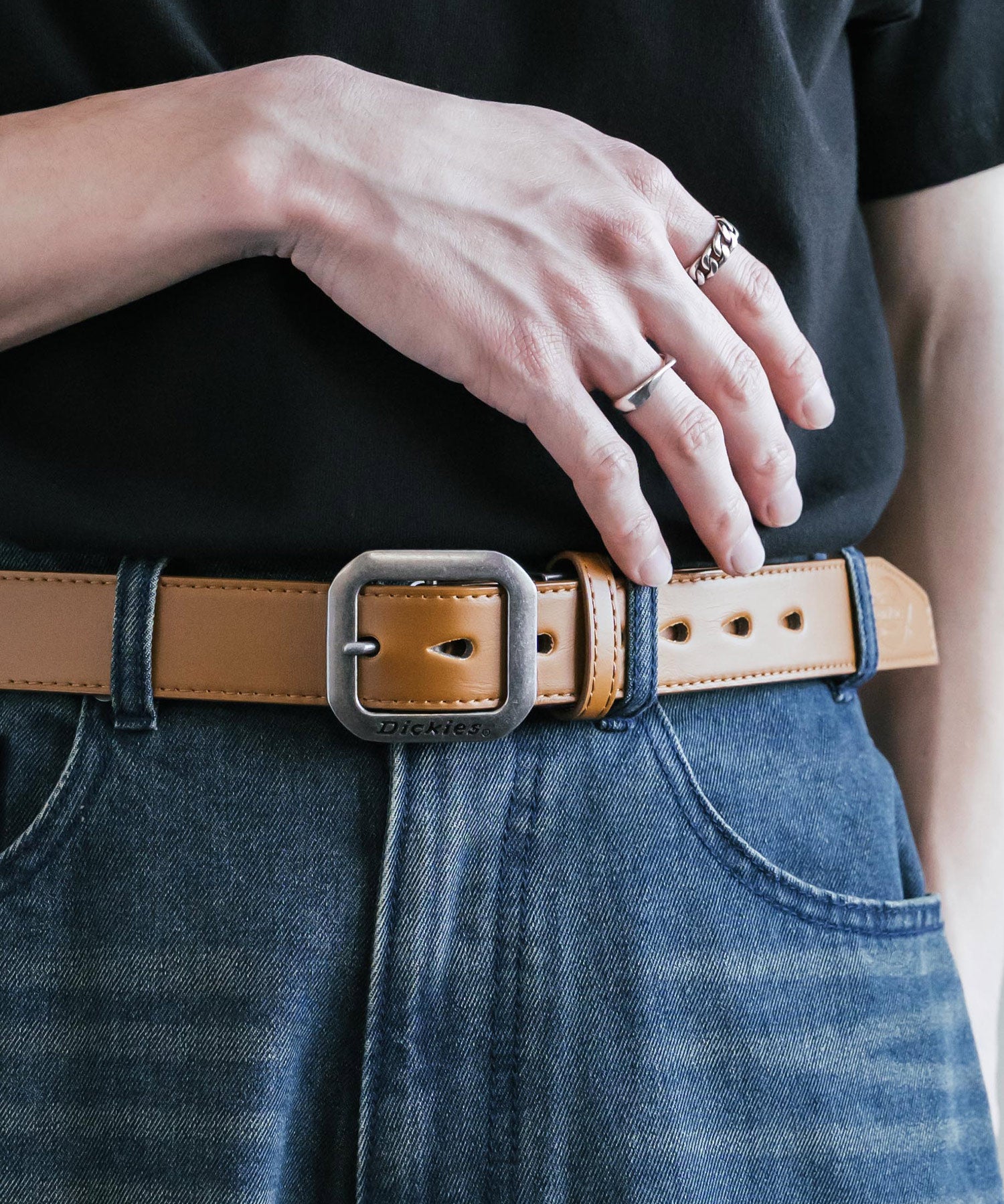 Dickies ディッキーズ 35mm スクエアバックルプレーンベルト 16241