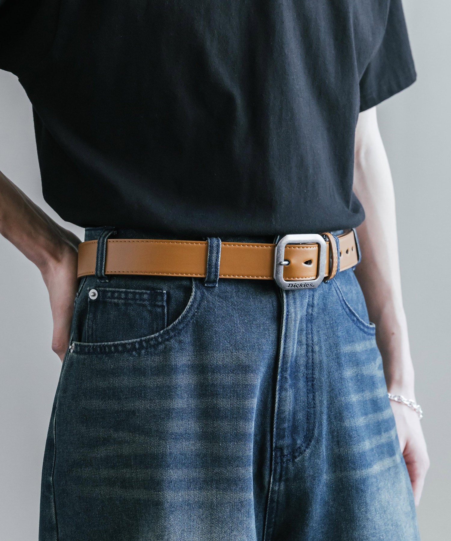 Dickies ディッキーズ 35mm スクエアバックルプレーンベルト 16241