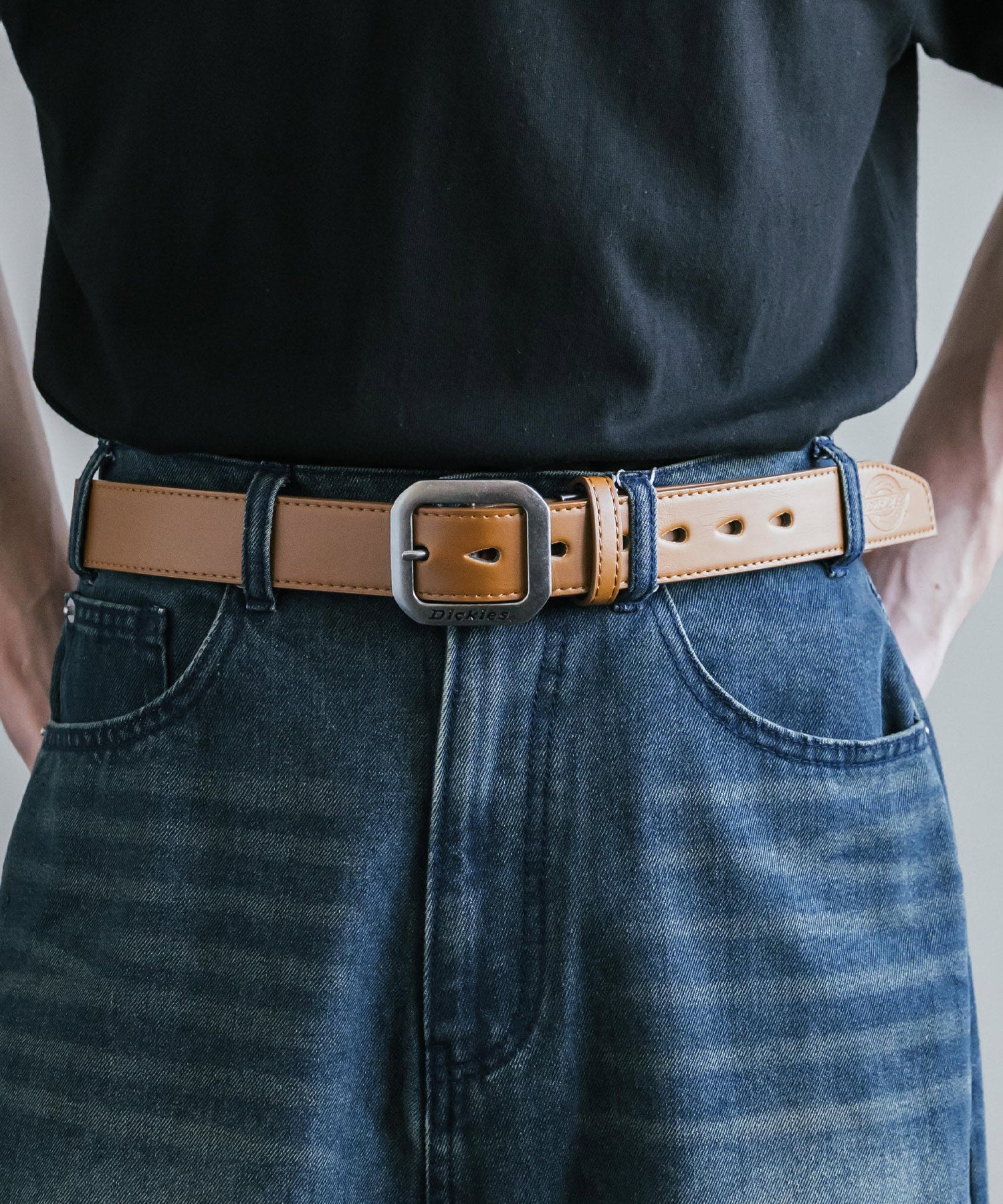 Dickies ディッキーズ 35mm スクエアバックルプレーンベルト 16241