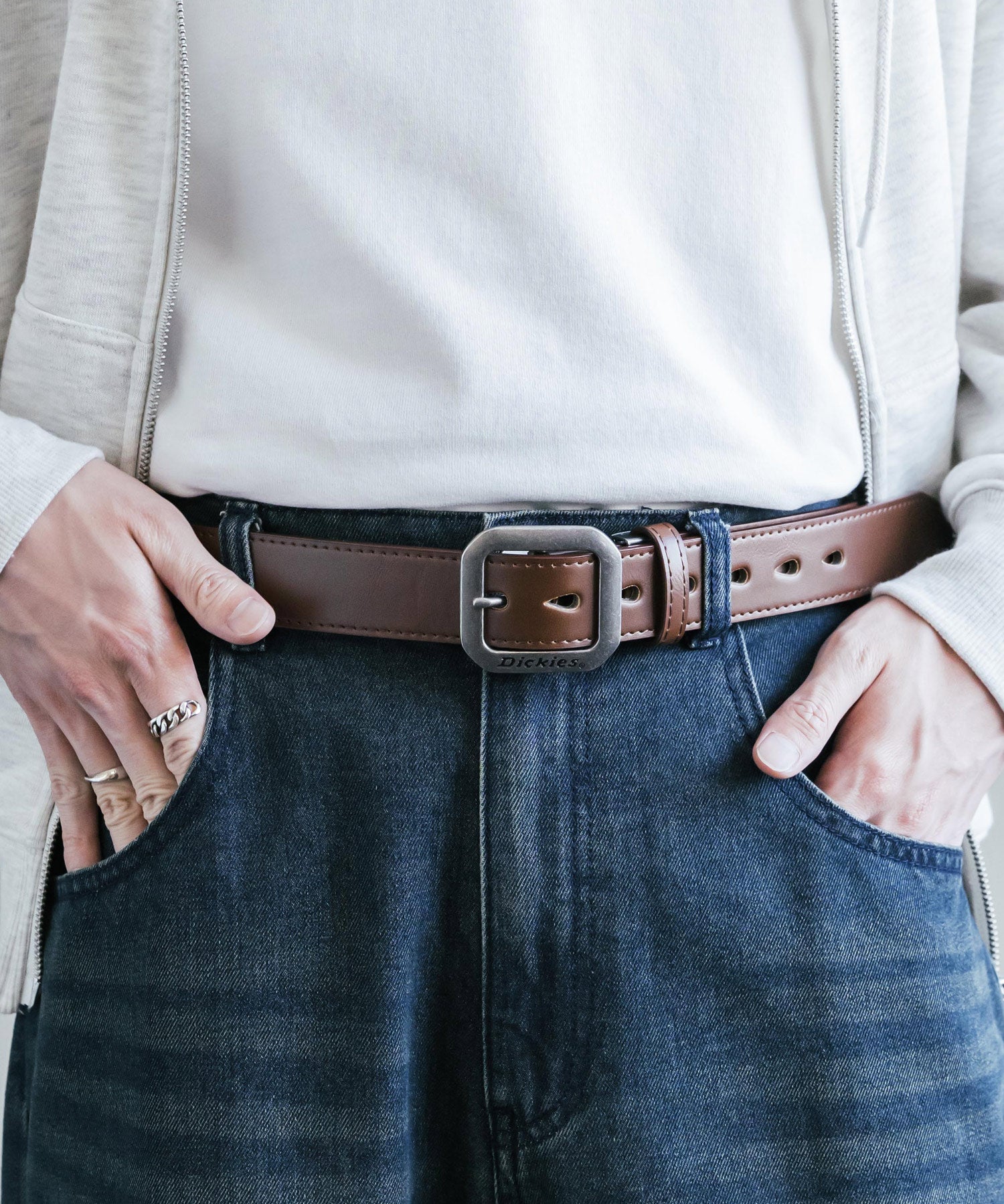 Dickies ディッキーズ 35mm スクエアバックルプレーンベルト 16241