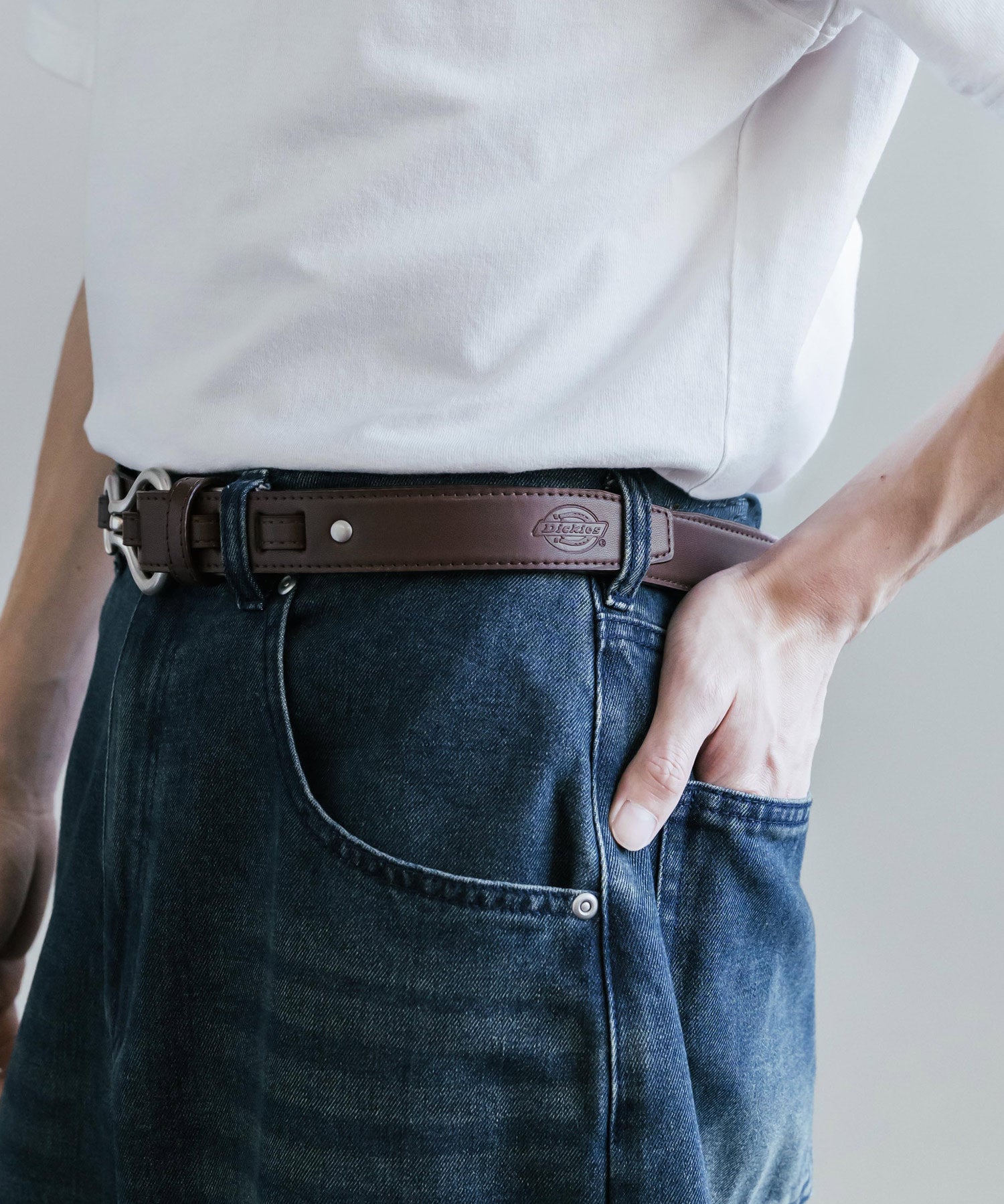 Dickies ディッキーズ サイズ調整可能 30mmPUレザーフックバックルベルト 16242