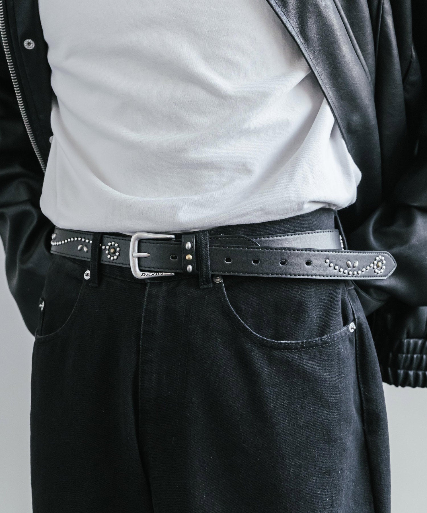 Dickies ディッキーズ サイズ調整可能 30mm PUレザー スタッズベルト 16243
