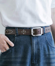 Dickies ディッキーズ サイズ調整可能 35mm PUレザースクエアバックルスタッズベルト 16244