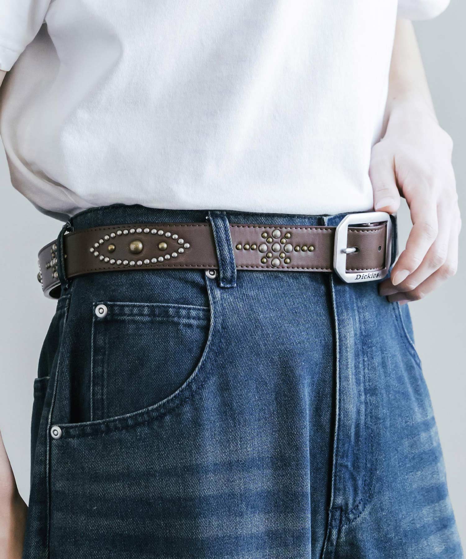 Dickies ディッキーズ サイズ調整可能 35mm PUレザースクエアバックル