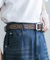 Dickies ディッキーズ サイズ調整可能 35mm PUレザースクエアバックルスタッズベルト 16244