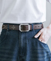Dickies ディッキーズ サイズ調整可能 35mm PUレザースクエアバックルスタッズベルト 16244