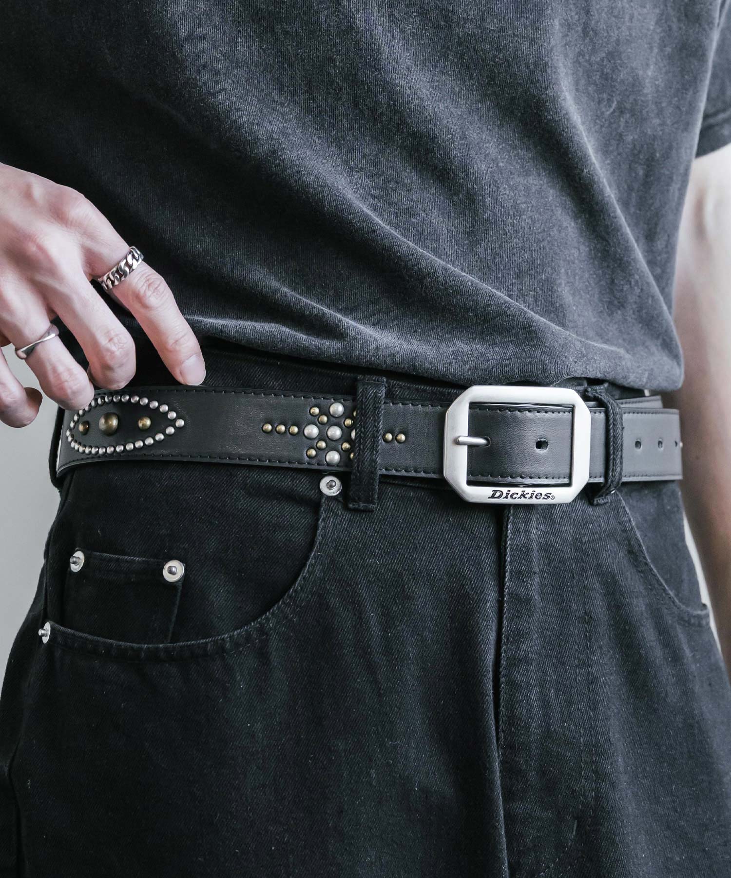 Dickies ディッキーズ サイズ調整可能 35mm PUレザースクエアバックル