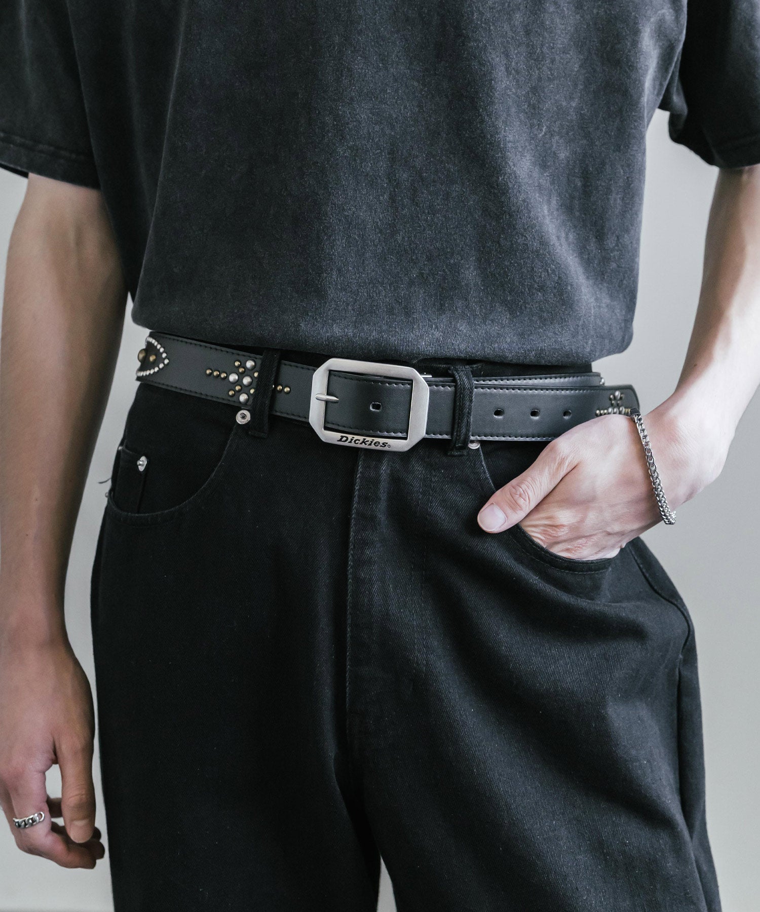 Dickies ディッキーズ サイズ調整可能 35mm PUレザースクエアバックル