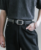 Dickies ディッキーズ サイズ調整可能 35mm PUレザースクエアバックルスタッズベルト 16244