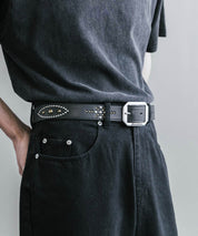 Dickies ディッキーズ サイズ調整可能 35mm PUレザースクエアバックルスタッズベルト 16244