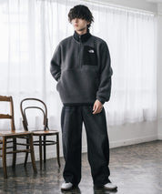 THE NORTH FACE ザ・ノースフェイス Men's Yumiori Off Peak 1/2 Zip Jacket ワンポイントロゴ刺繍ハーフジップ長袖フリースプルオーバー 16245
