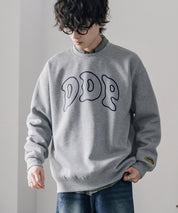 ddp ディーディーピー オーバーサイズグラフィックプリント裏起毛ロゴ刺繍クルーネック長袖トレーナースウェット 16247