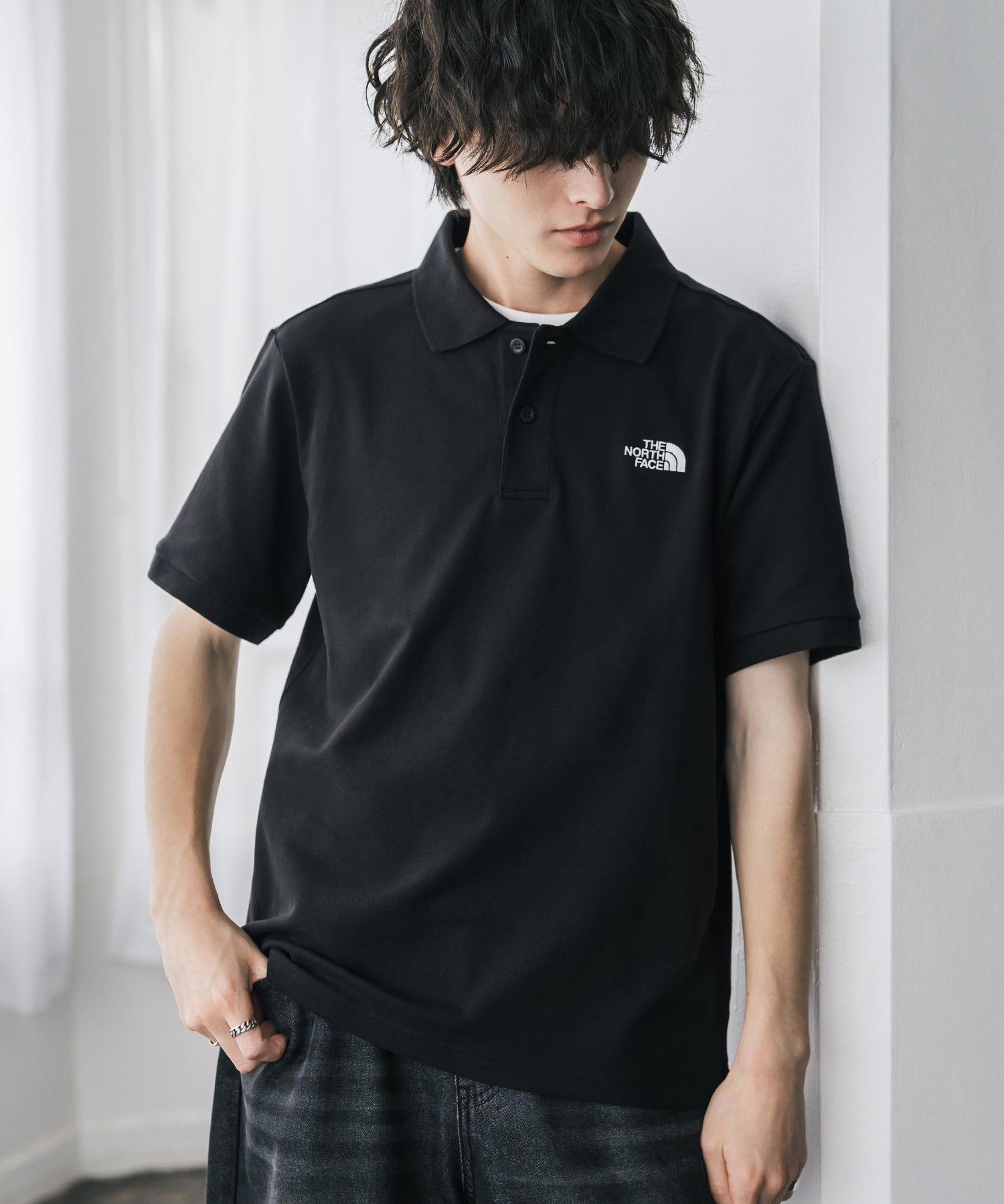 THE NORTH FACE ザ・ノースフェイス M S/S LOGO POLO - AP レギュラーフィット半袖ポロシャツ 16251