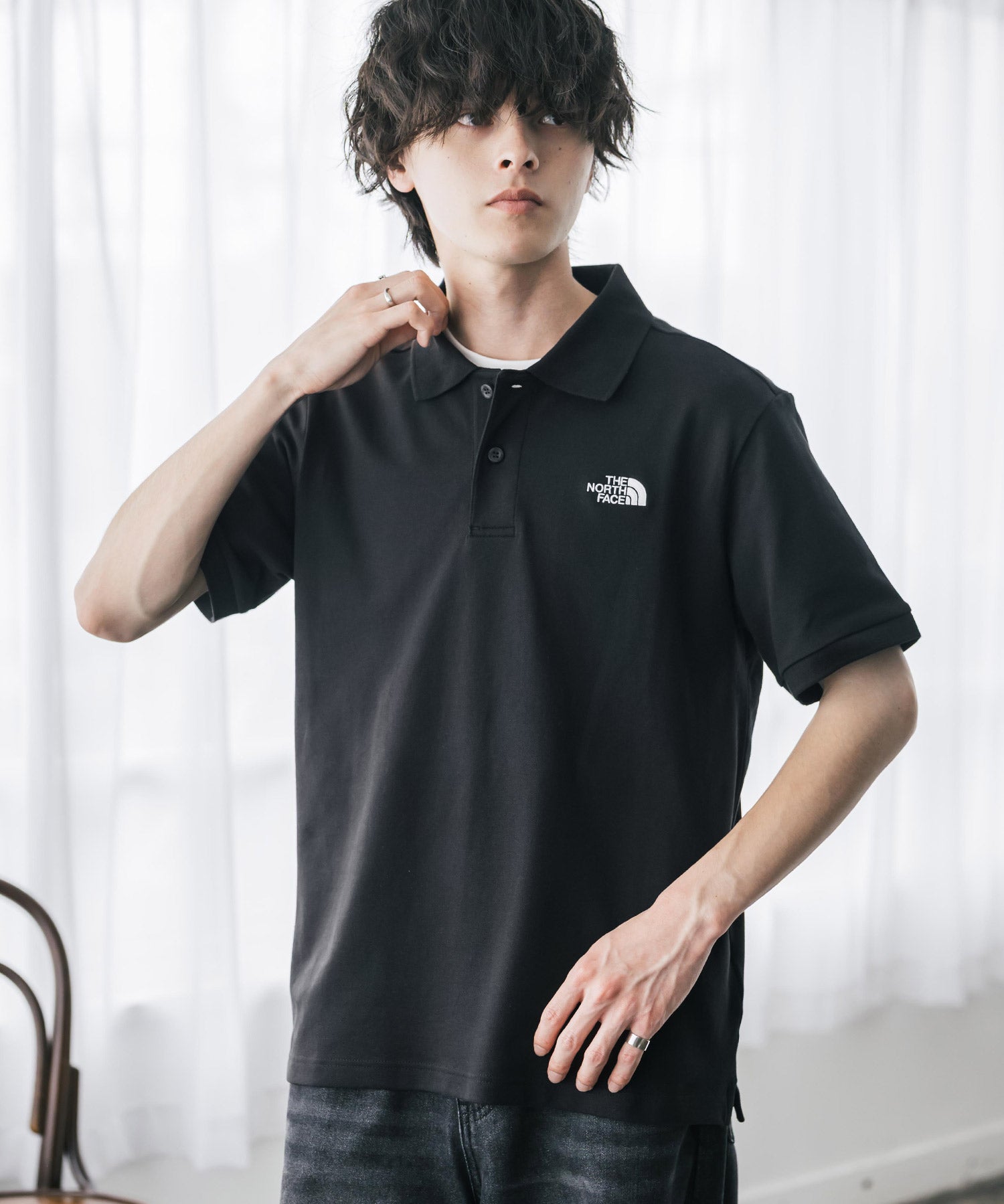 THE NORTH FACE ザ・ノースフェイス M S/S LOGO POLO - AP レギュラーフィット半袖ポロシャツ 16251