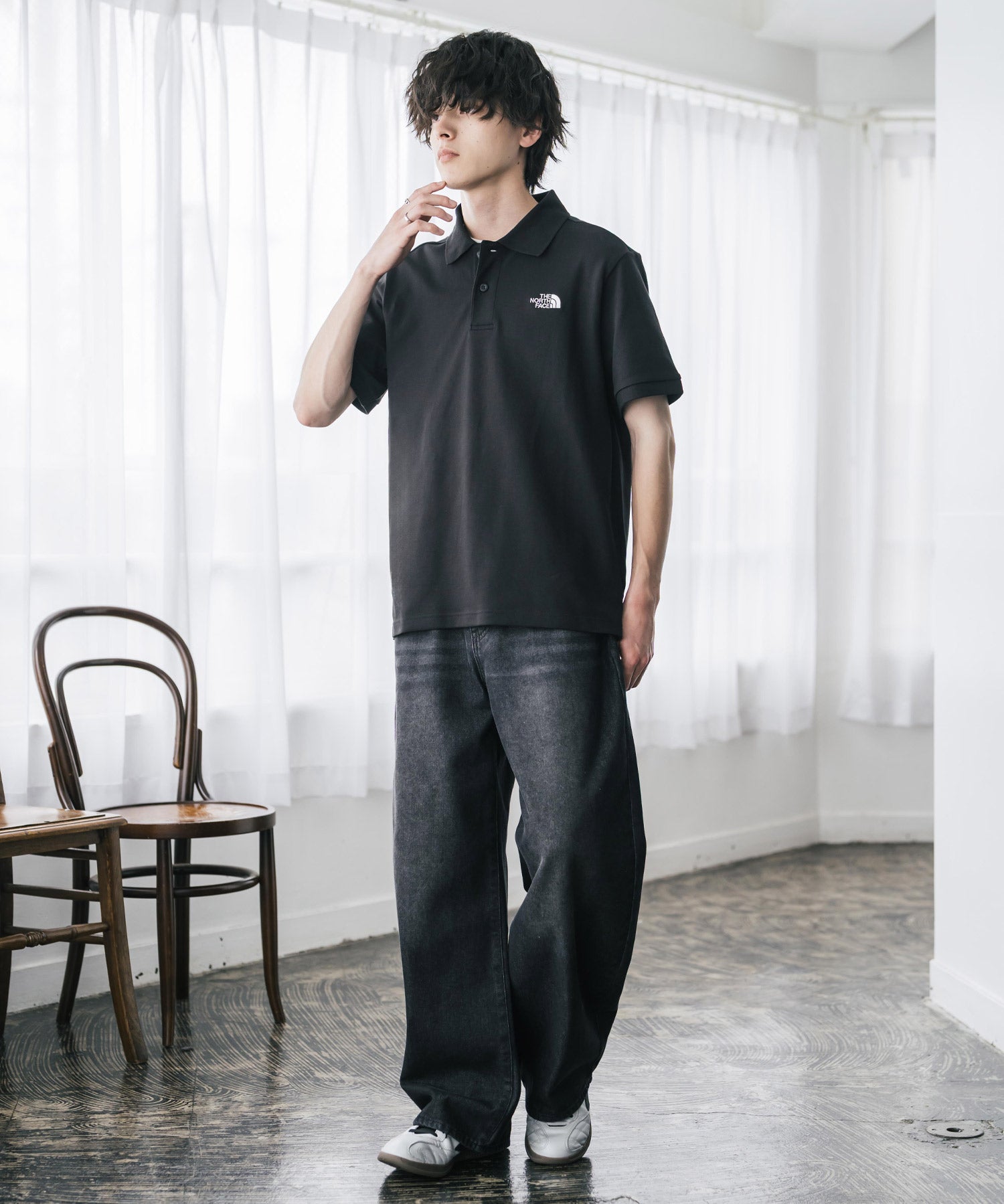 THE NORTH FACE ザ・ノースフェイス M S/S LOGO POLO - AP レギュラーフィット半袖ポロシャツ 16251