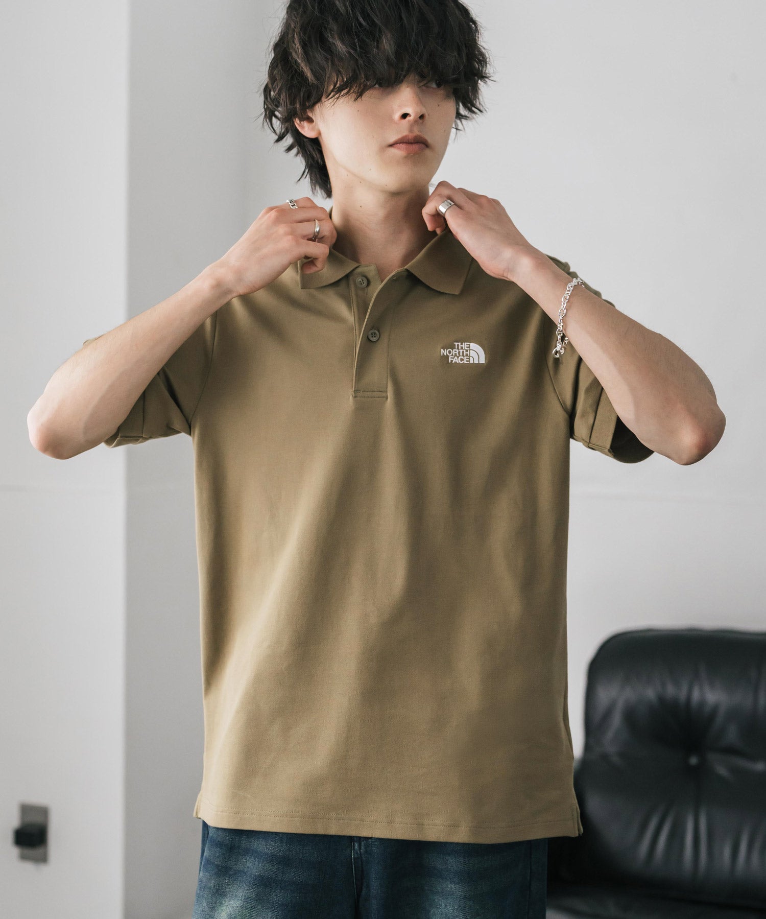THE NORTH FACE ザ・ノースフェイス M S/S LOGO POLO - AP レギュラーフィット半袖ポロシャツ 16251