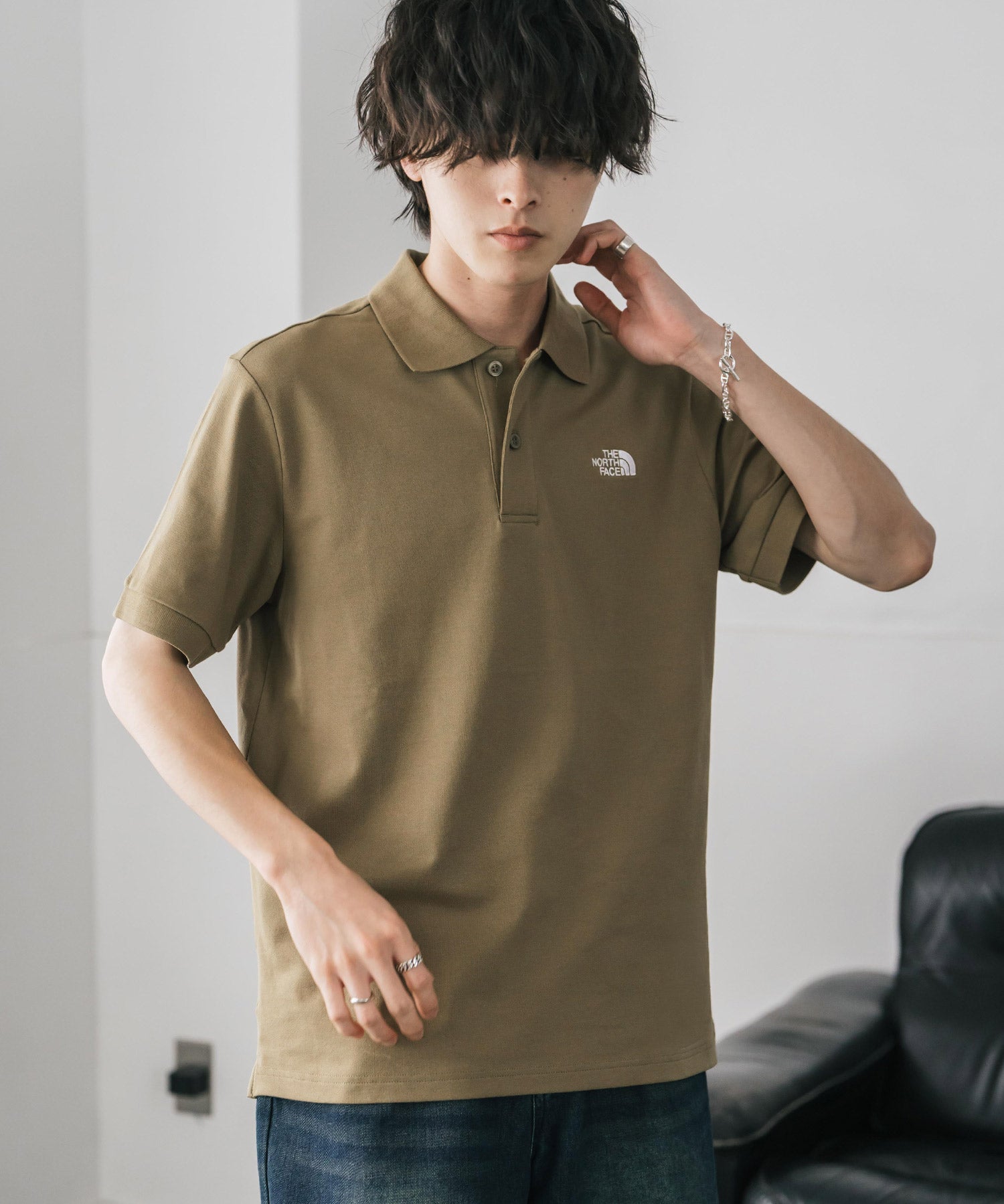 THE NORTH FACE ザ・ノースフェイス M S/S LOGO POLO - AP レギュラーフィット半袖ポロシャツ 16251