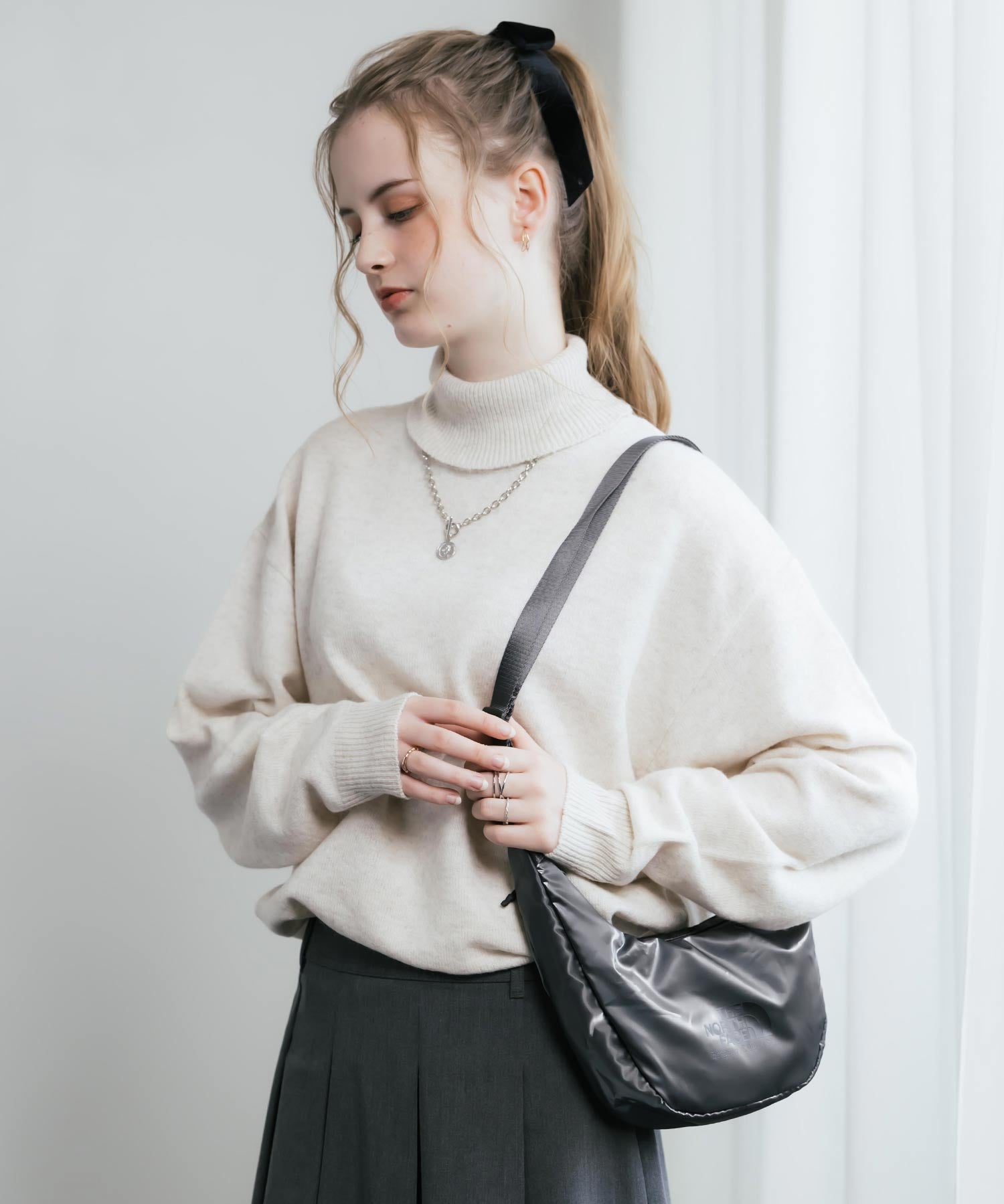 日本未展開モデル THE NORTH FACE ザ・ノースフェイス WHITE LABEL ホワイトレーベル HOBO BAG MINI 2WAYショルダーバッグ/ハンドバッグ 16355