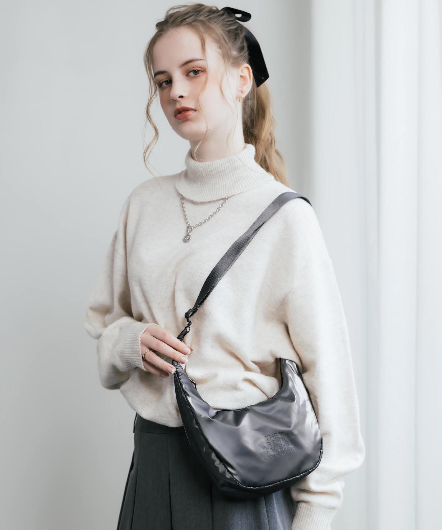 日本未展開モデル THE NORTH FACE ザ・ノースフェイス WHITE LABEL ホワイトレーベル HOBO BAG MINI 2WAYショルダーバッグ/ハンドバッグ 16355