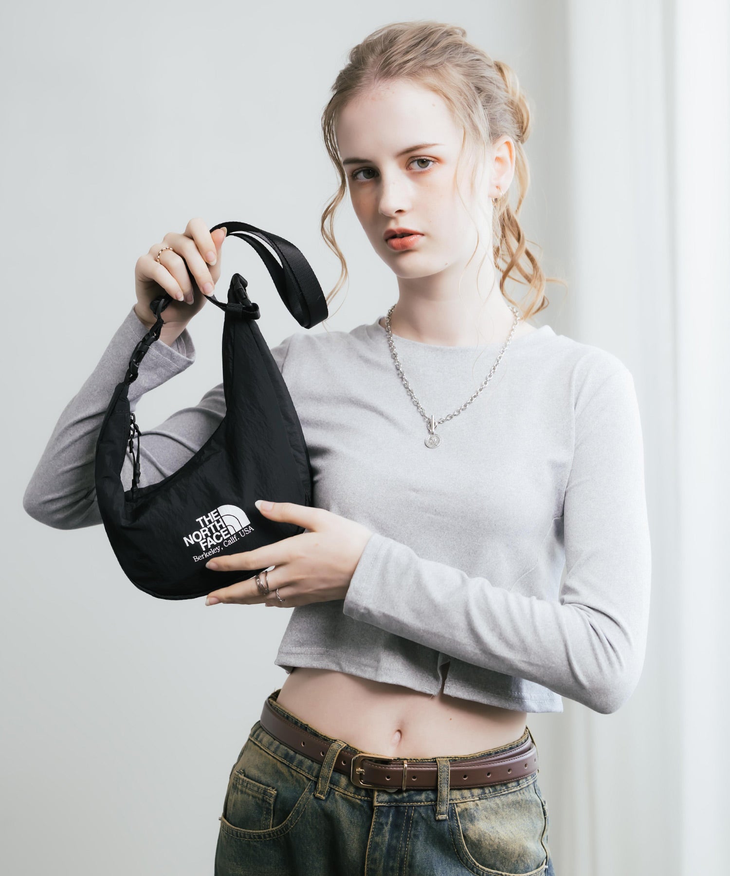 日本未展開モデル THE NORTH FACE ザ・ノースフェイス WHITE LABEL ホワイトレーベル HOBO BAG MINI 2WAYショルダーバッグ/ハンドバッグ 16355