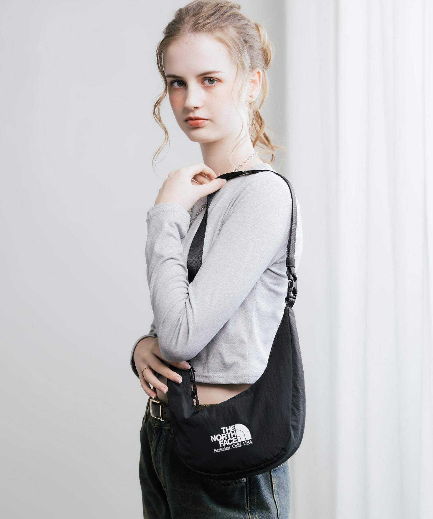 日本未展開モデル THE NORTH FACE ザ・ノースフェイス WHITE LABEL ホワイトレーベル HOBO BAG MINI 2WAYショルダーバッグ/ハンドバッグ 16355