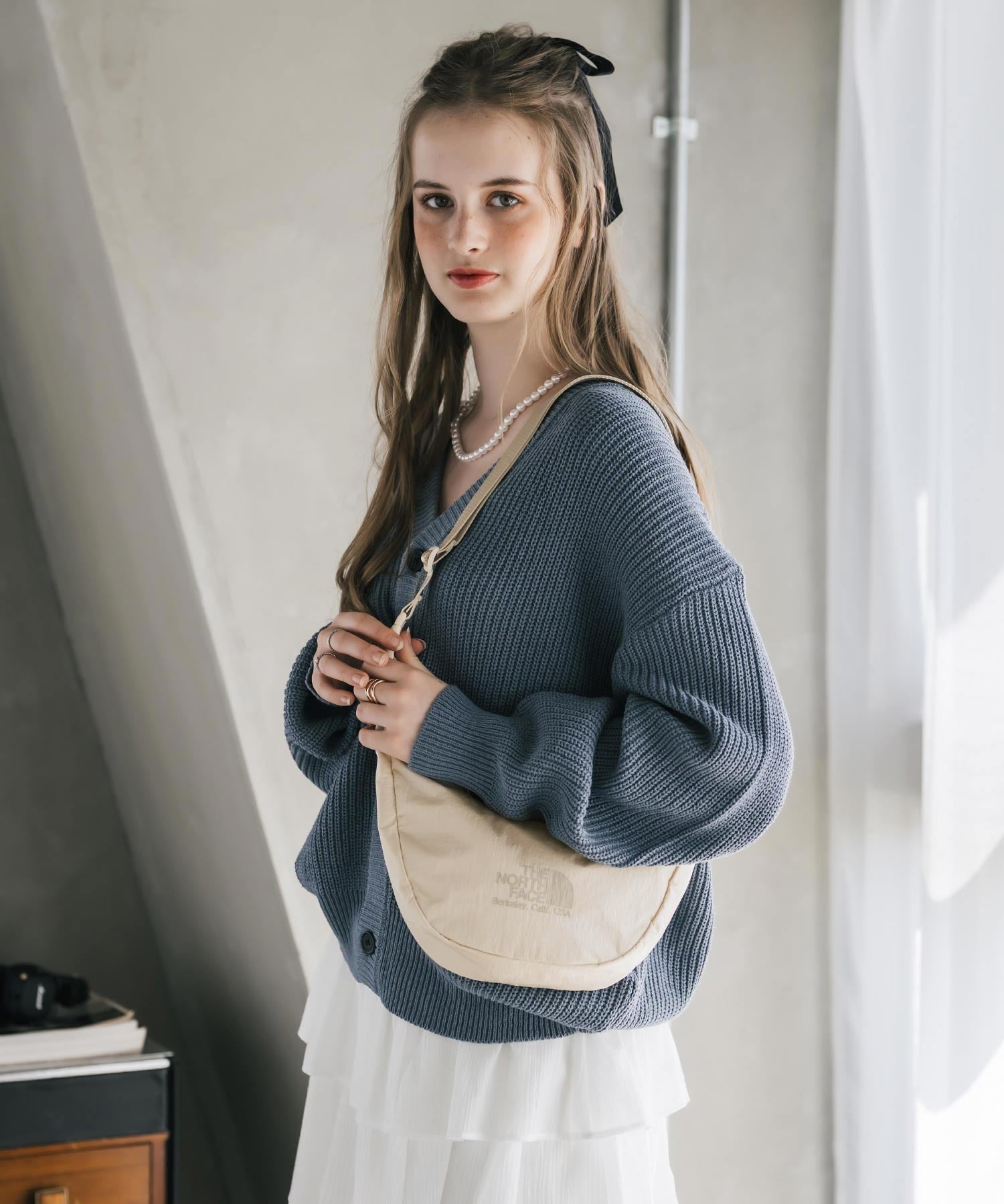 日本未展開モデル THE NORTH FACE ザ・ノースフェイス WHITE LABEL ホワイトレーベル HOBO BAG MINI 2WAYショルダーバッグ/ハンドバッグ 16355