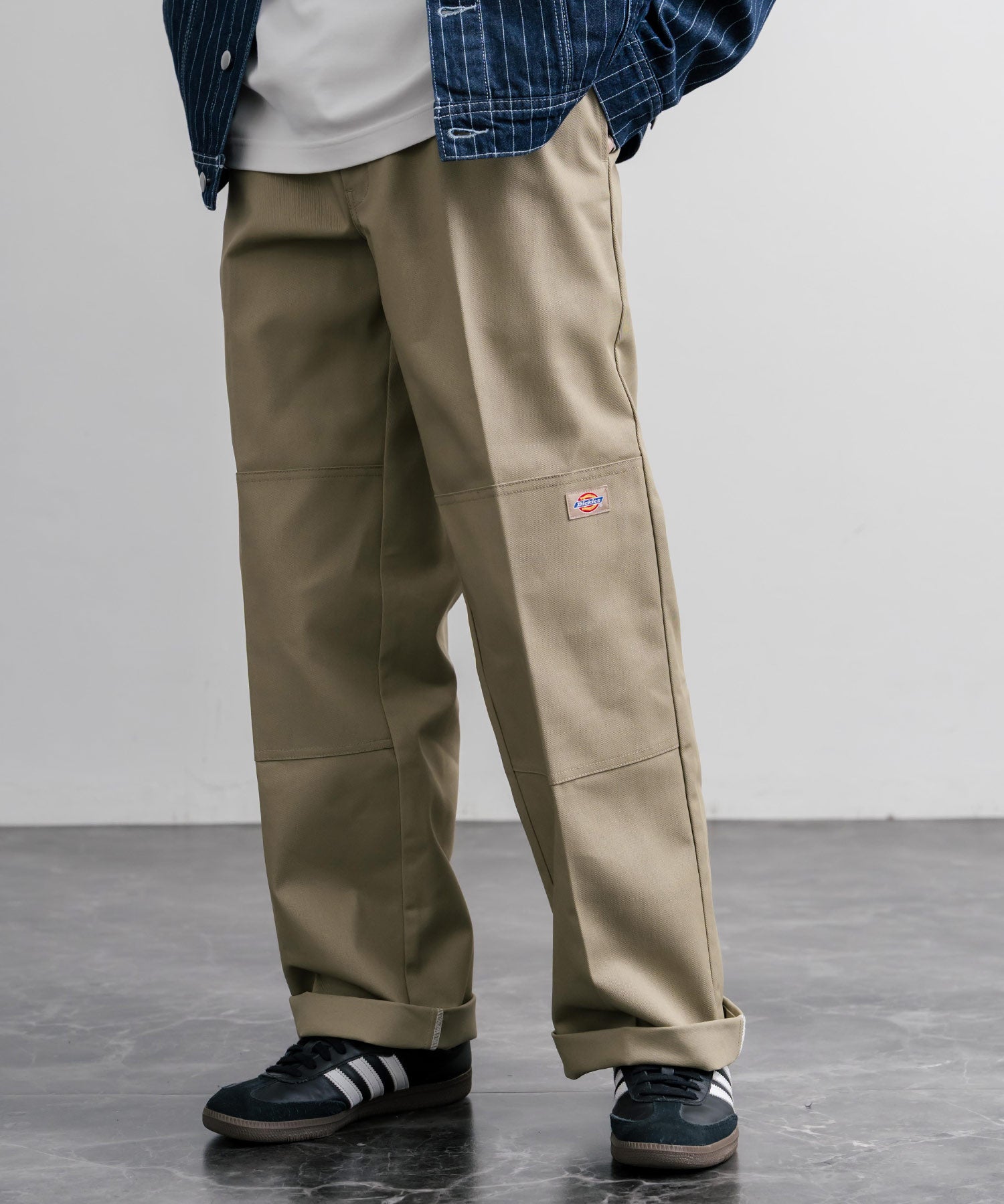 Dickies ディッキーズ 85283 Double Knee Work Pants Length32 ワンポイントロゴ刺繍ダブルニーツイルワイドストレートワークパンツ レングス32インチ 16362