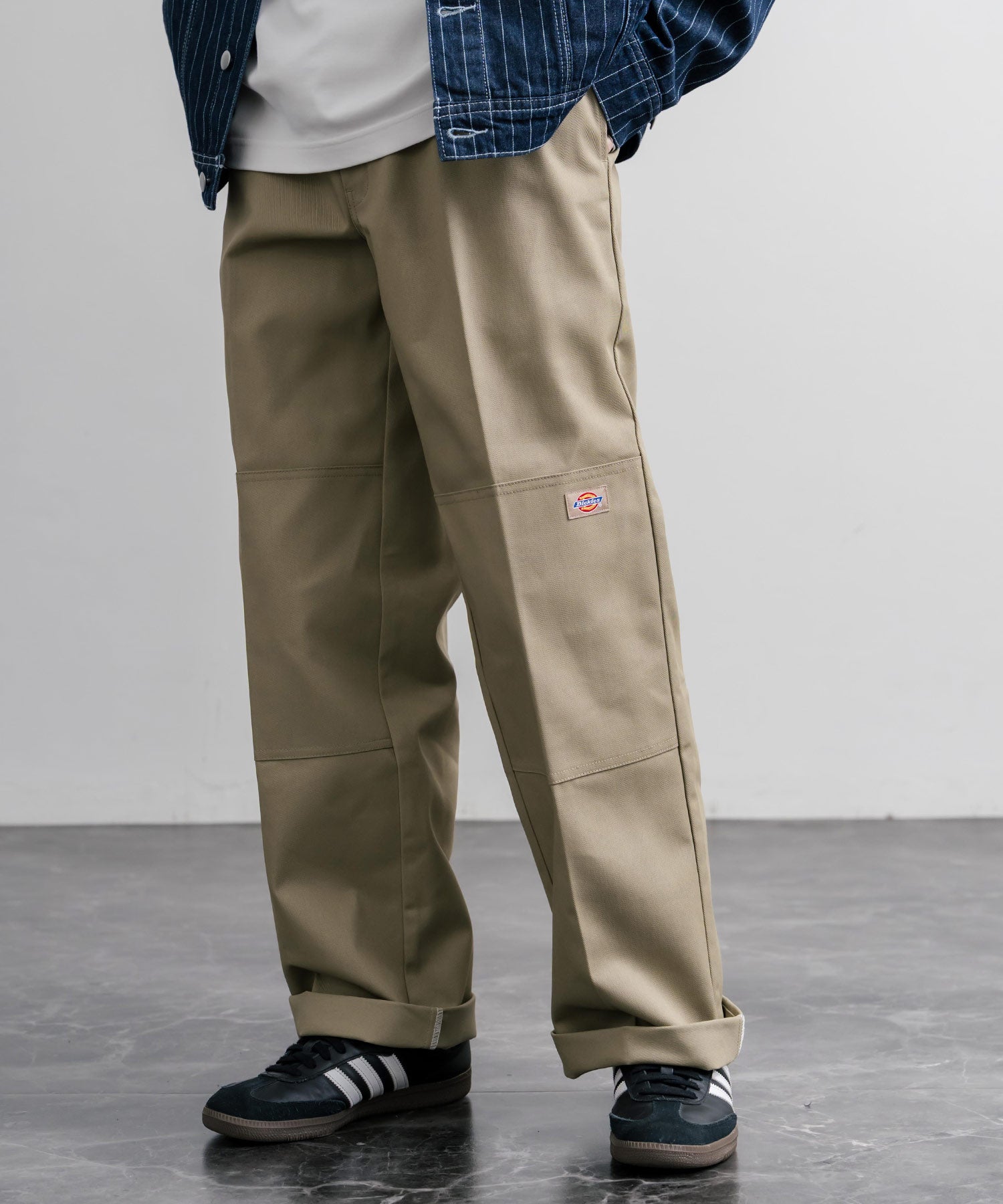 Dickies ディッキーズ 85283 Double Knee Work Pants Length32 ワンポイントロゴ刺繍ダブルニーツイルワイドストレートワークパンツ レングス32インチ 16362