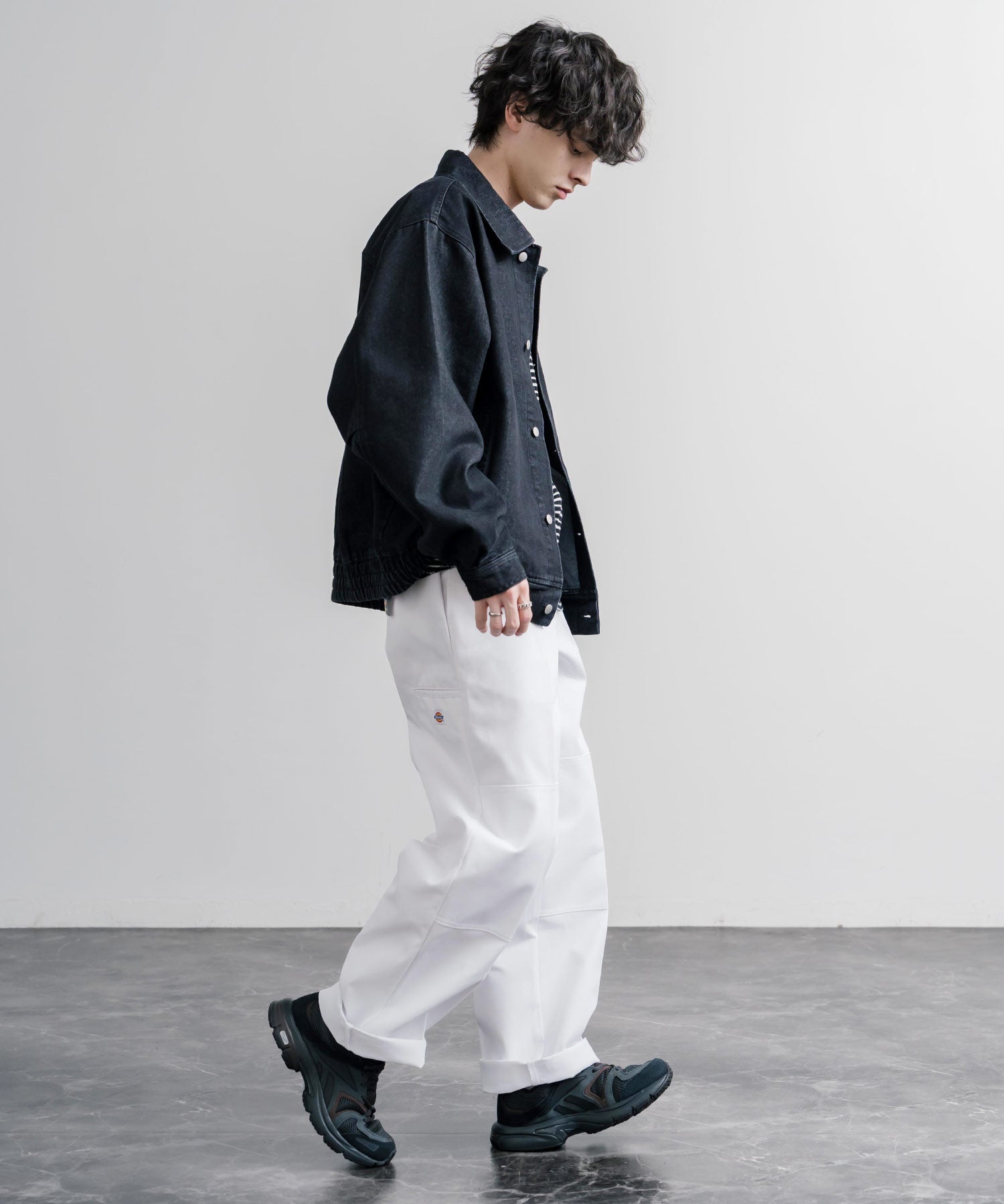 Dickies ディッキーズ 85283 Double Knee Work Pants Length32 ワンポイントロゴ刺繍ダブルニーツイルワイドストレートワークパンツ レングス32インチ 16362