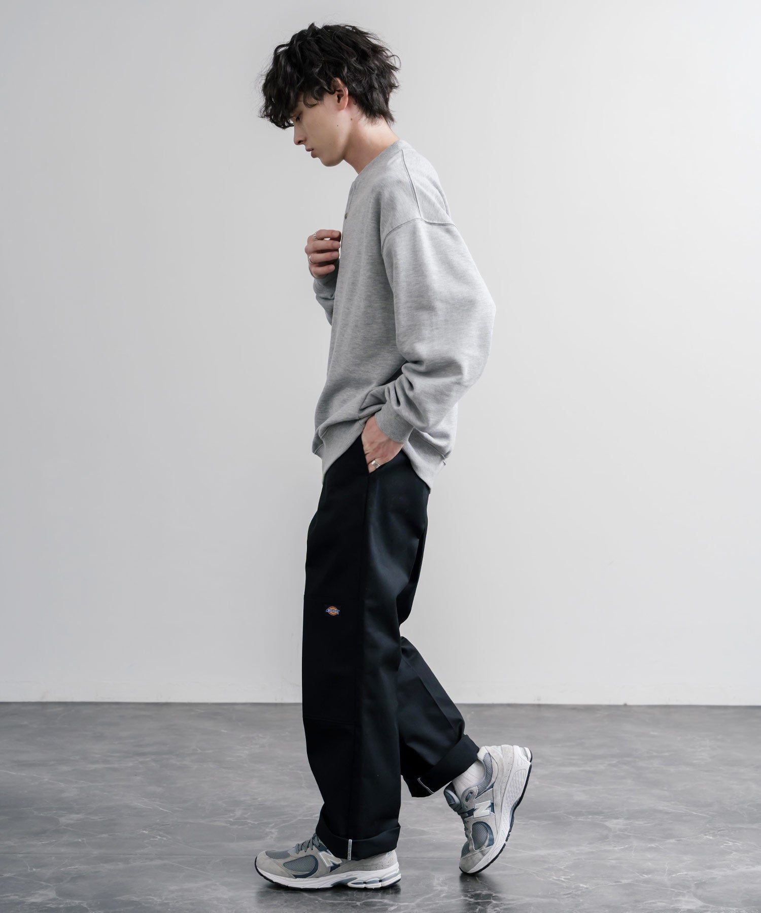 Dickies ディッキーズ 85283 Double Knee Work Pants Length32 ワンポイントロゴ刺繍ダブルニーツイルワイドストレートワークパンツ レングス32インチ 16362