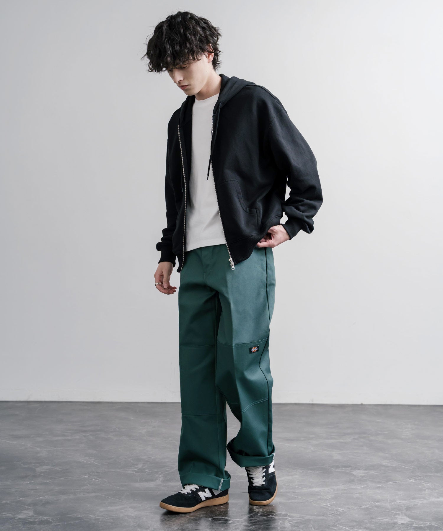 Dickies ディッキーズ 85283 Double Knee Work Pants Length32 ワンポイントロゴ刺繍ダブルニーツイルワイドストレートワークパンツ レングス32インチ 16362